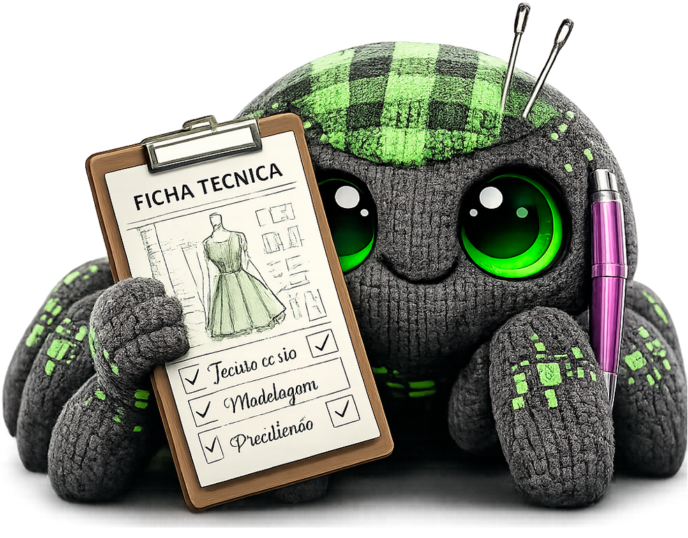 Interface da ficha técnica automática do Trama Tech